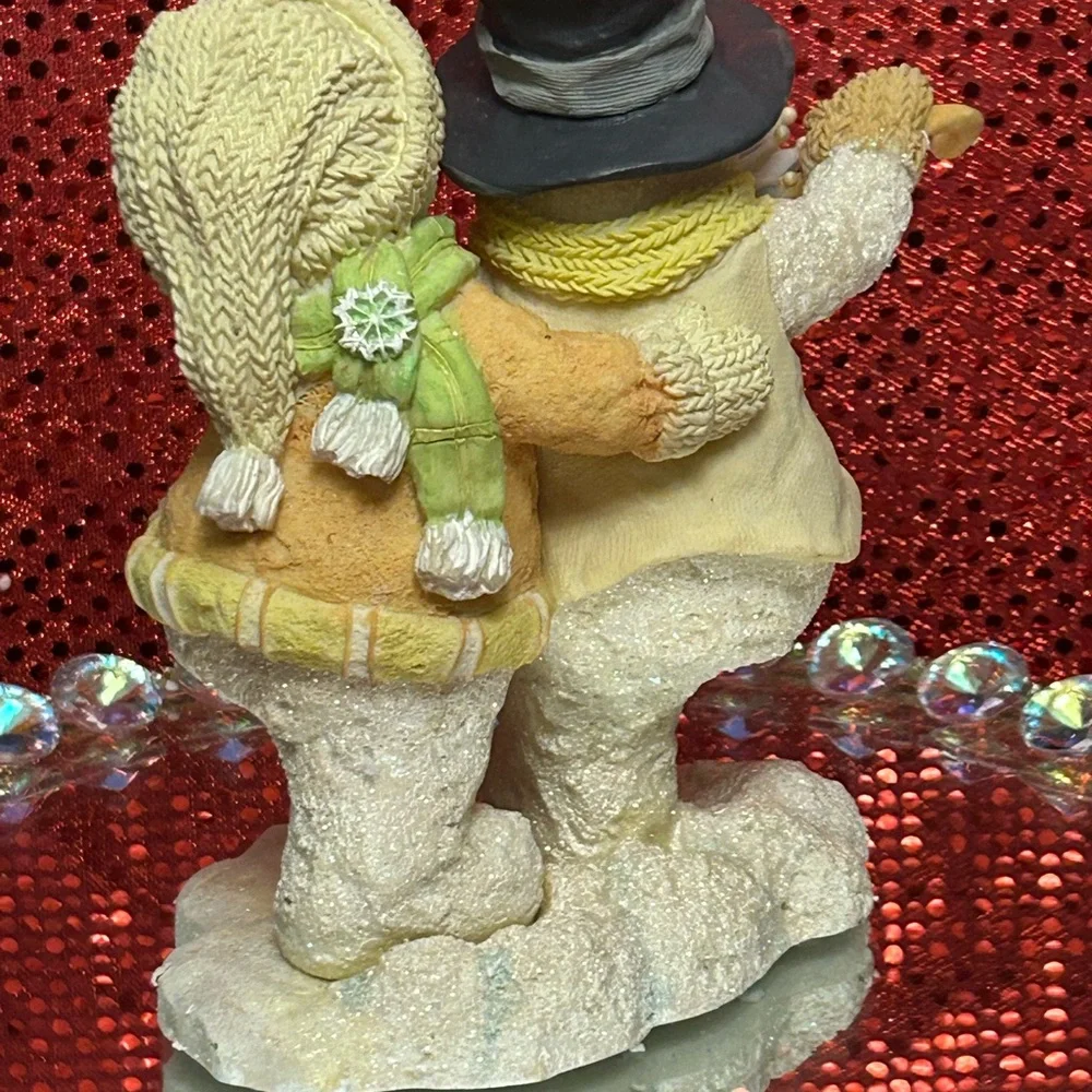 Russ Snowman Couple Figurine - Cream and Tan Approx. 7” - Picture 6 of 11